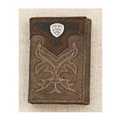 Ariat Wallet, Men's, M, Shield Concho, Brown