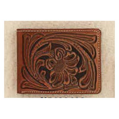 Nocona Wallet with Removable Passcase, Men's, Floral, Tan