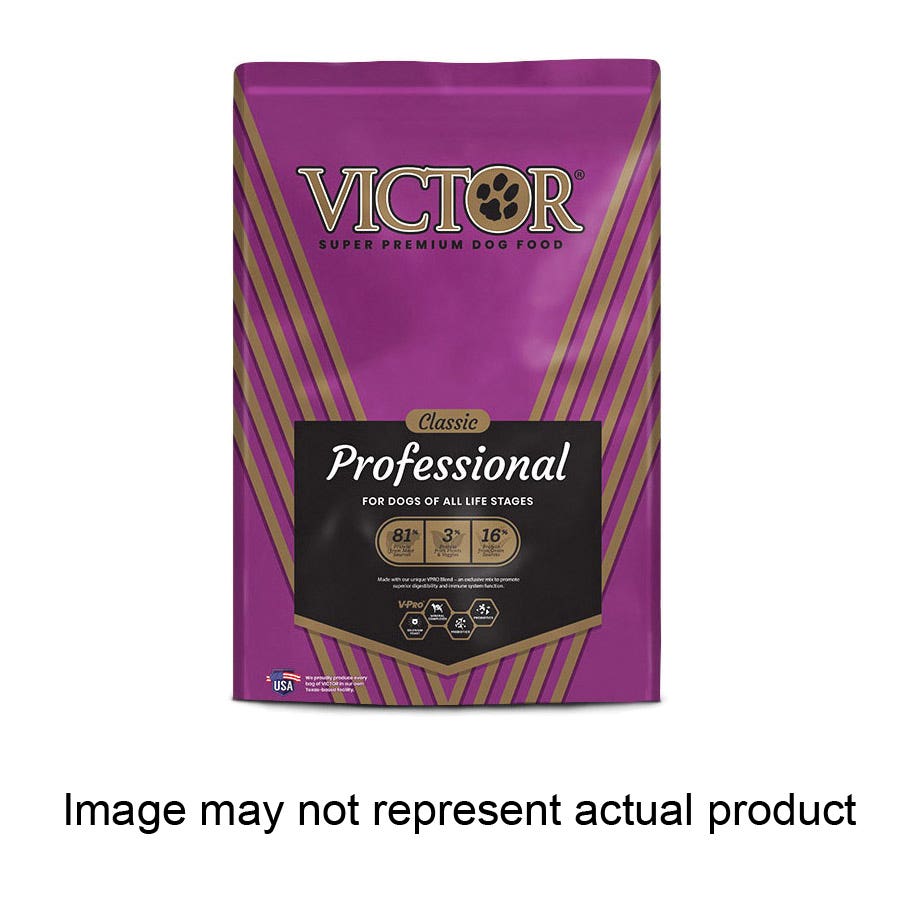 Victor Professional Dog Food, L, Dry, Beef, Chicken, Pork, 50 lb