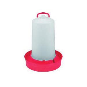 Miller Deep Base Poultry Waterer, 3 gal Capacity, Red