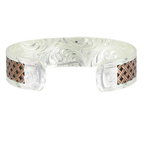 Montana Silversmiths Classic Legacy Weave Crossing Paths Cuff Bracelet