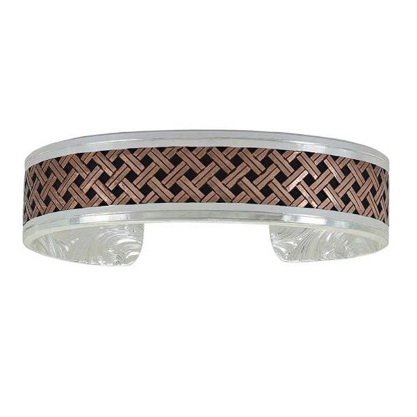 Montana Silversmiths Classic Legacy Weave Crossing Paths Cuff Bracelet