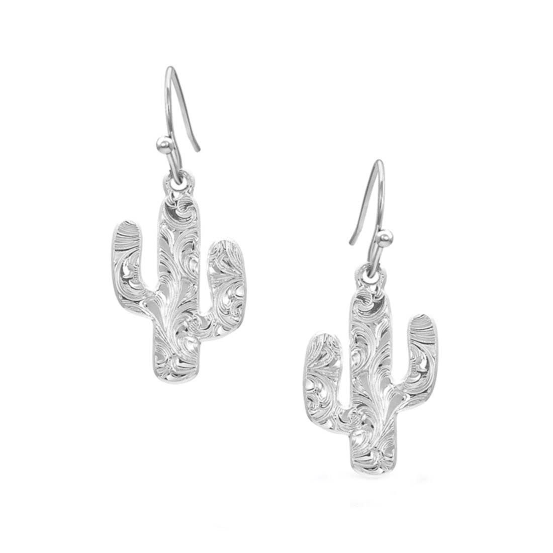 Montana Silversmiths Desert Full Moon Cactus Earrings