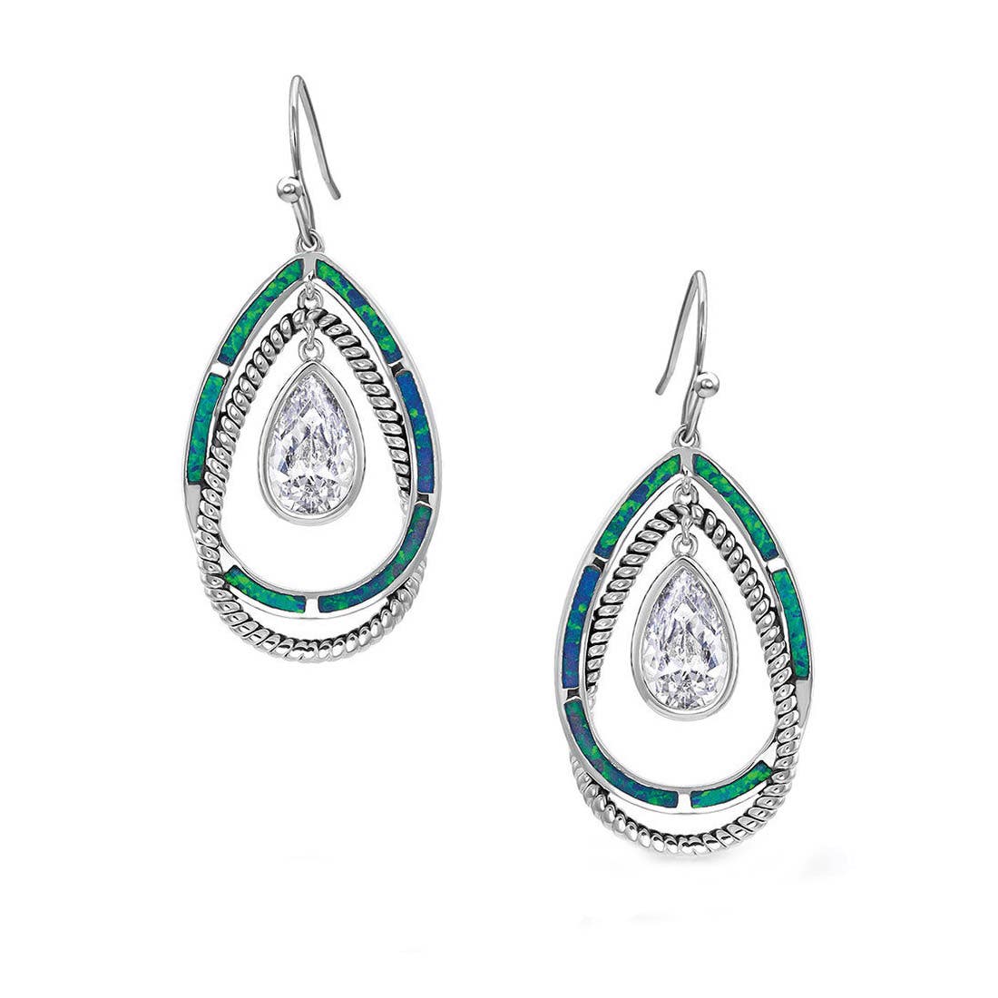 Montana Silversmiths Opal Ribbons Teardrop Earrings