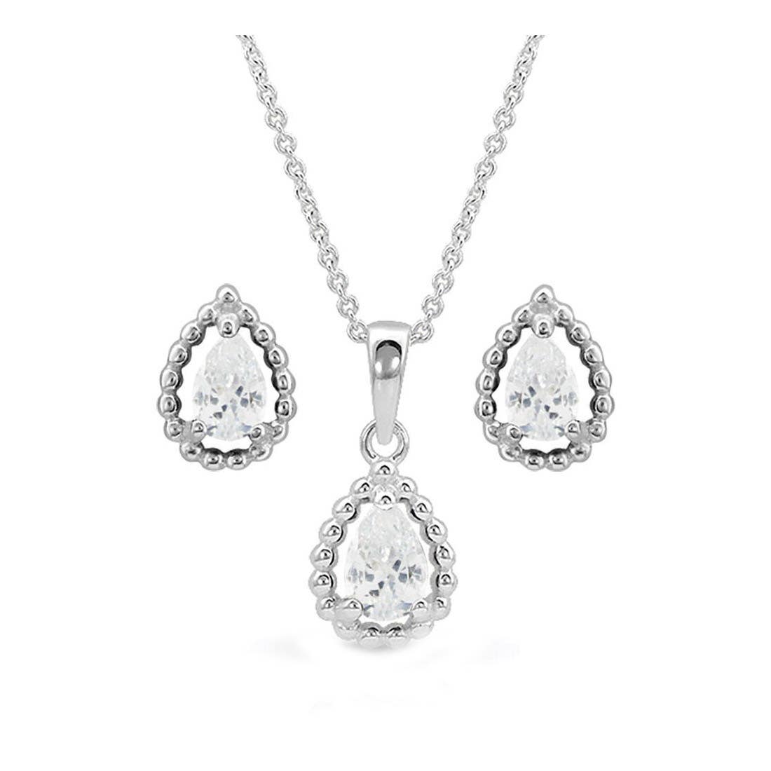 Montana Silversmiths Arctic Rain Teardrop Jewelry Set