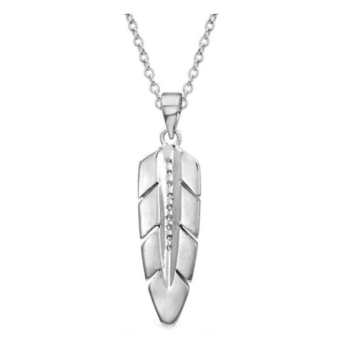 Montana Silversmiths Hawk Feather Opal Necklace