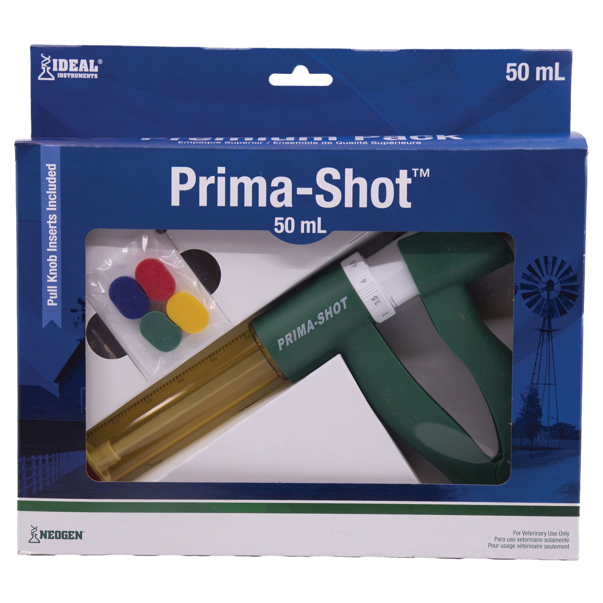 Neogen Prima 367723 Repeater Syringe, 50 mL, Amber
