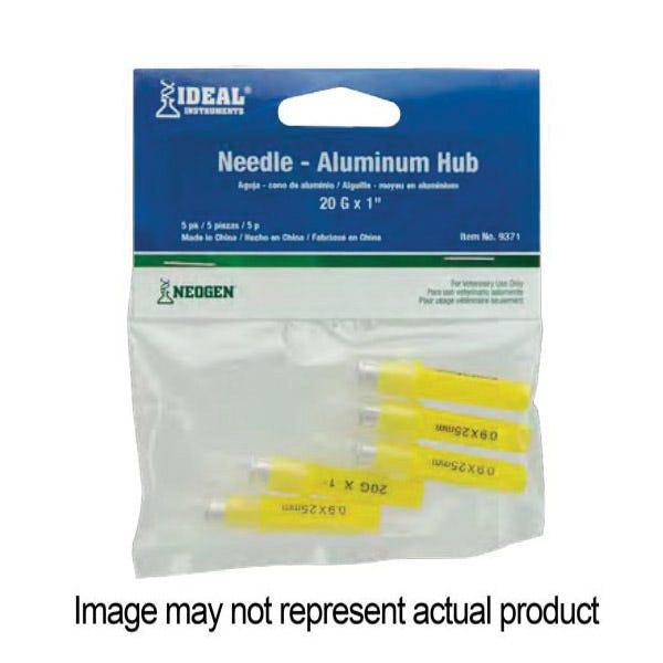 Ideal 9328 Needle, Aluminum/Stainless Steel, 16 ga, 1-1/2 in L, 5/PK
