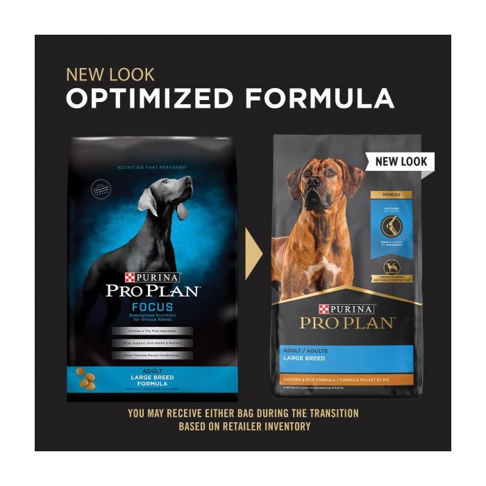Pro Plan Adult Large Breed Dog Food Chicken and Rice Dry 34 lb