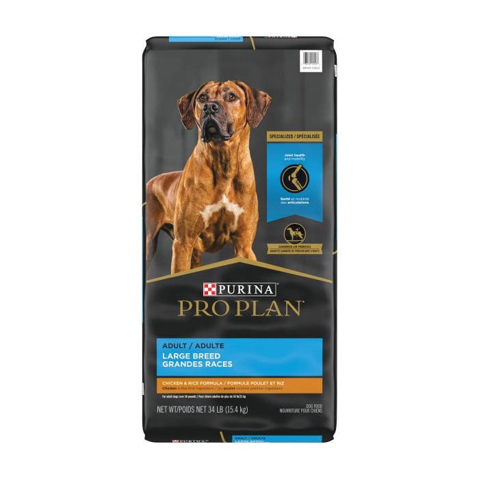 Pro Plan Adult Large Breed Dog Food Chicken and Rice Dry 34 lb