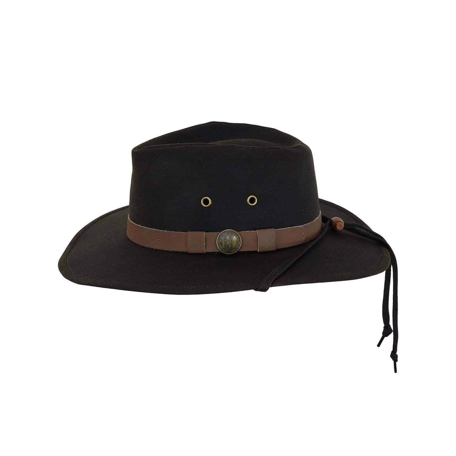 Outback Trading Company 1480-BRN-2XL Hat, 2XL, Cotton Oilskin, Brown