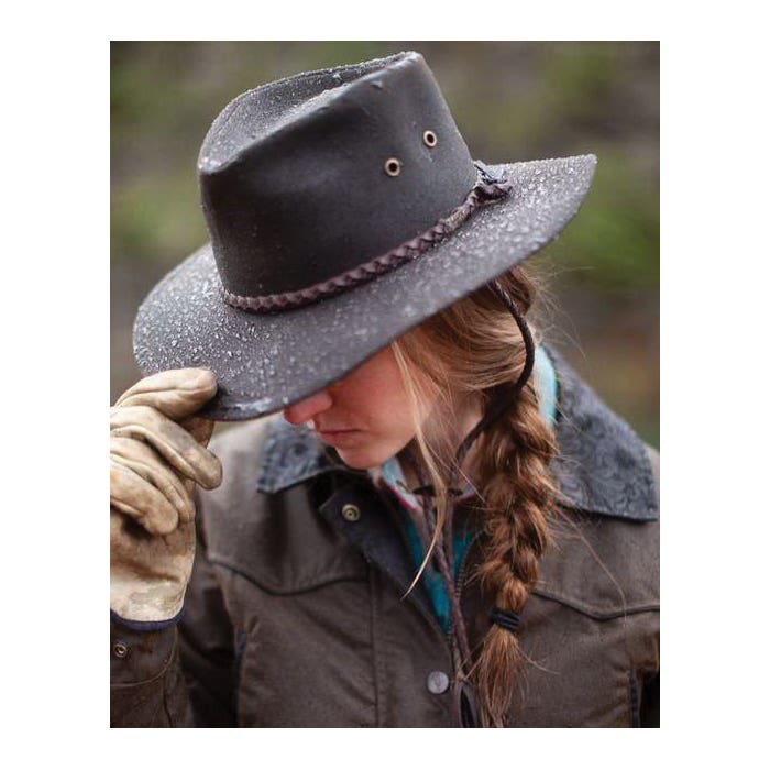 Outback Trading Company 1486-BRN-S Hat, S, Cotton Oilskin, Brown