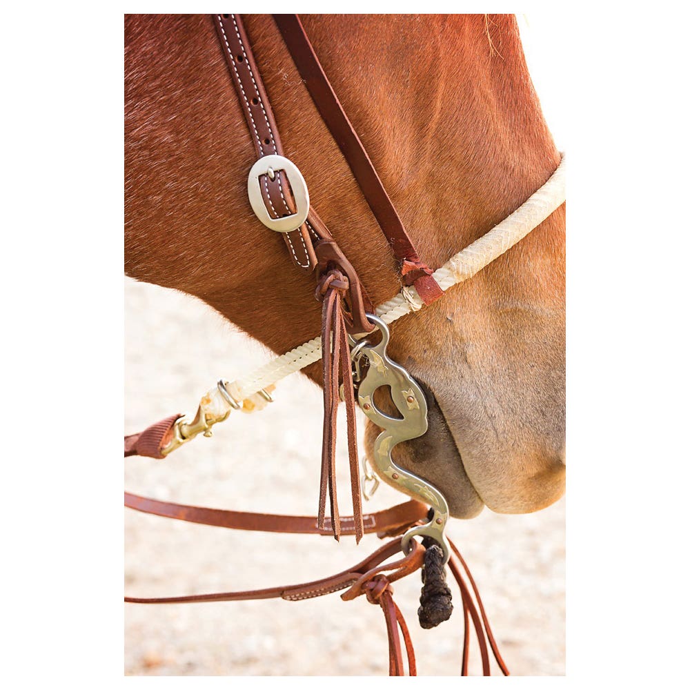 Oxbow Tack Rawhide Series Wrapped Noseband, Rawhide Leather