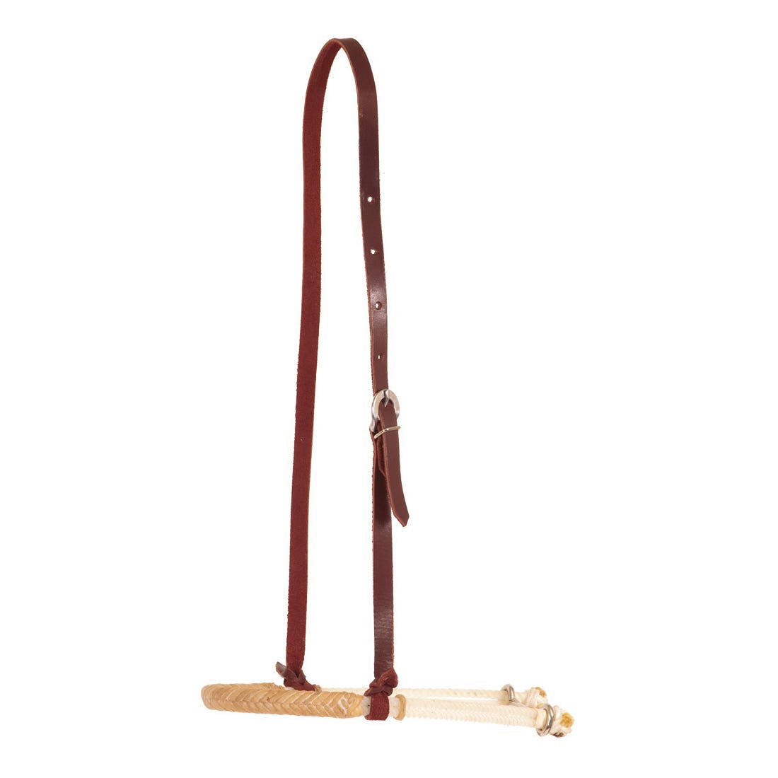 Oxbow Tack Rawhide Series Double Rope Braided Noseband, Rawhide Leather