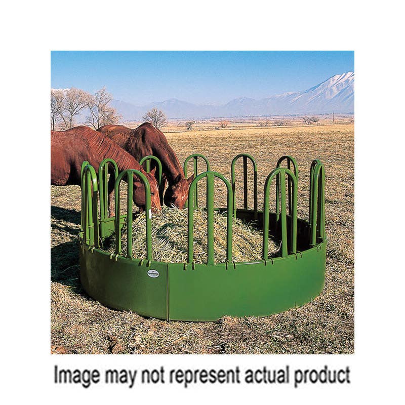 Powder River 040-05000 Horse Bale Feeder, Steel, River Green