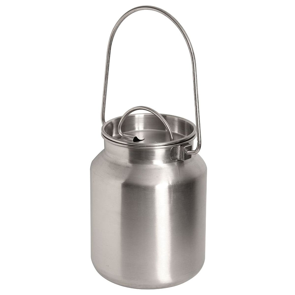 Lindy's Jug, 1 gal Capacity, Stainless Steel, 6-1/2 in Dia, 8-1/2 in H
