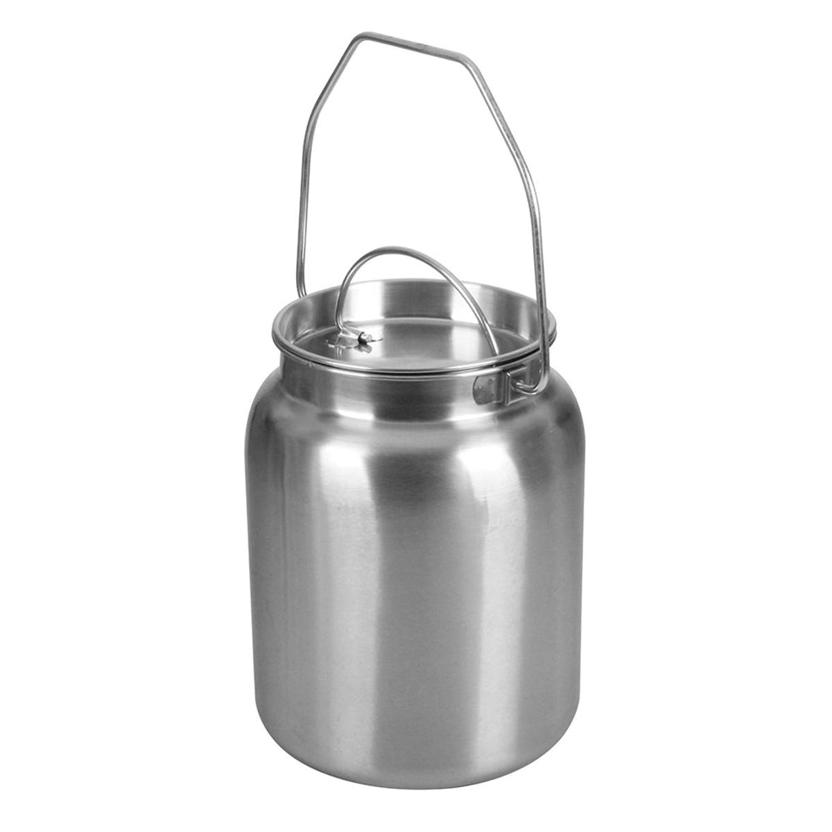 Lindy's Jug, 2 gal Capacity, Stainless Steel, 8-1/4 in Dia, 11 in H