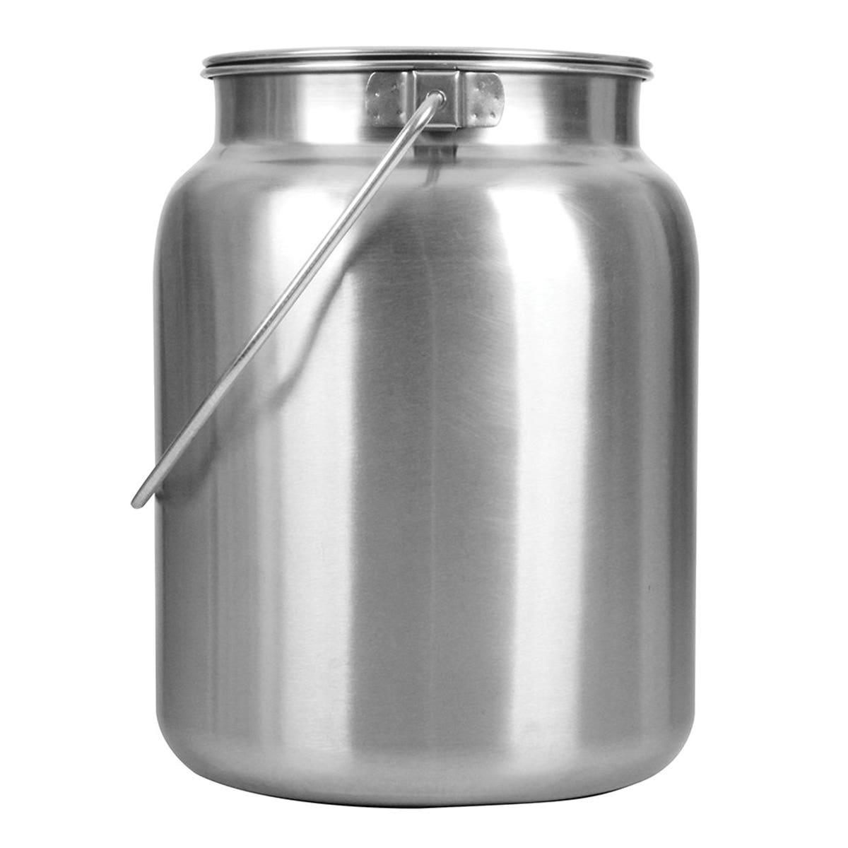 Lindy's Jug, 2 gal Capacity, Stainless Steel, 8-1/4 in Dia, 11 in H