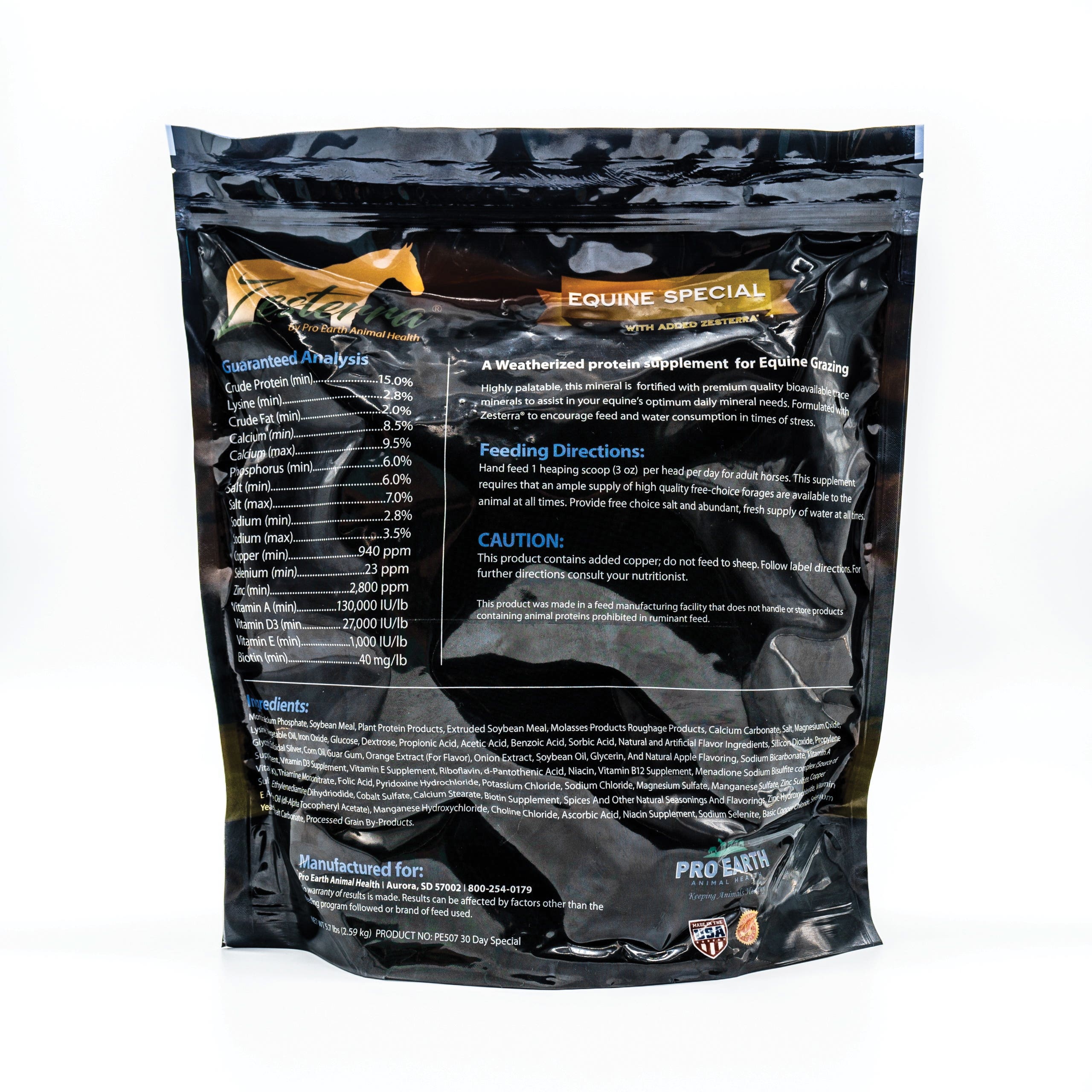 Zesterra 55014-ZESTERRA Horse Mineral Supplement, Apple, Orange Flavor, 5.7 lb Bag
