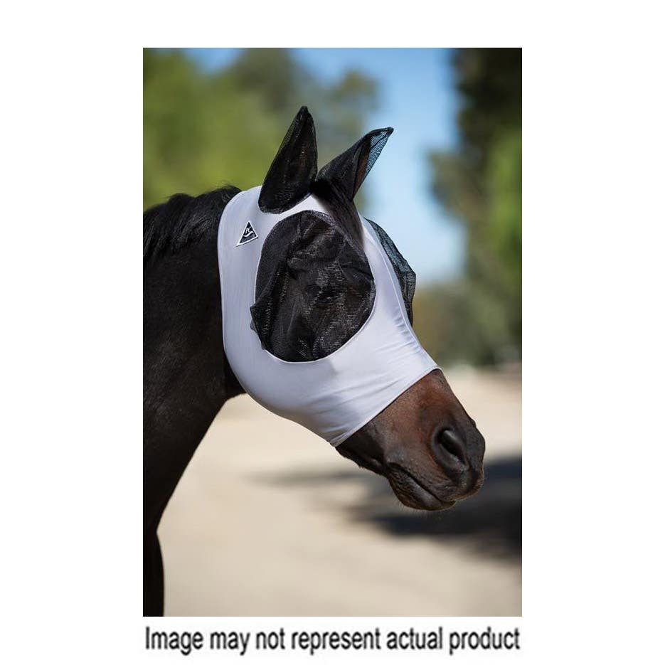 Professional's Choice Comfort-Fit Fly Mask, Warmblood, Lycra Mesh, Black/Charcoal