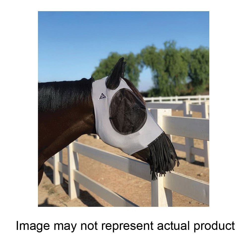 Professional's Choice Comfort-Fit Deluxe Fly Mask, Cob, Lycra Mesh, Gray