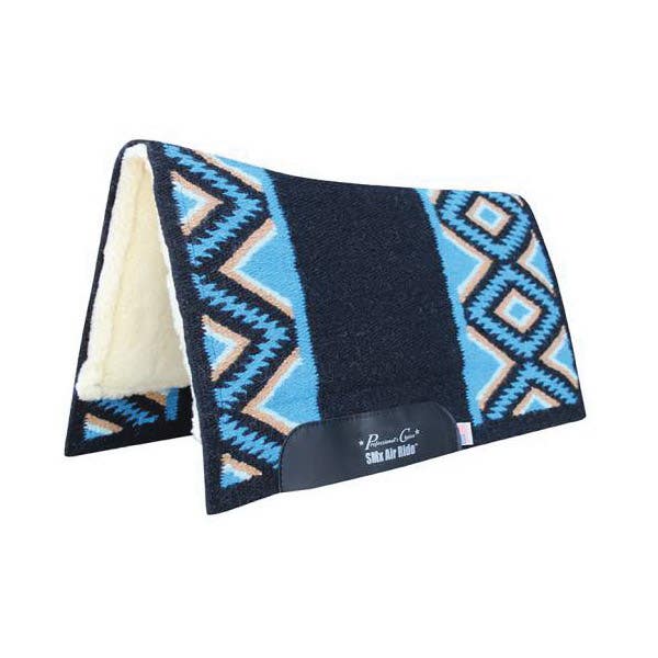 Professional's Choice Saddle Pad, 3/4 in Thick, Wool, Black/Mint