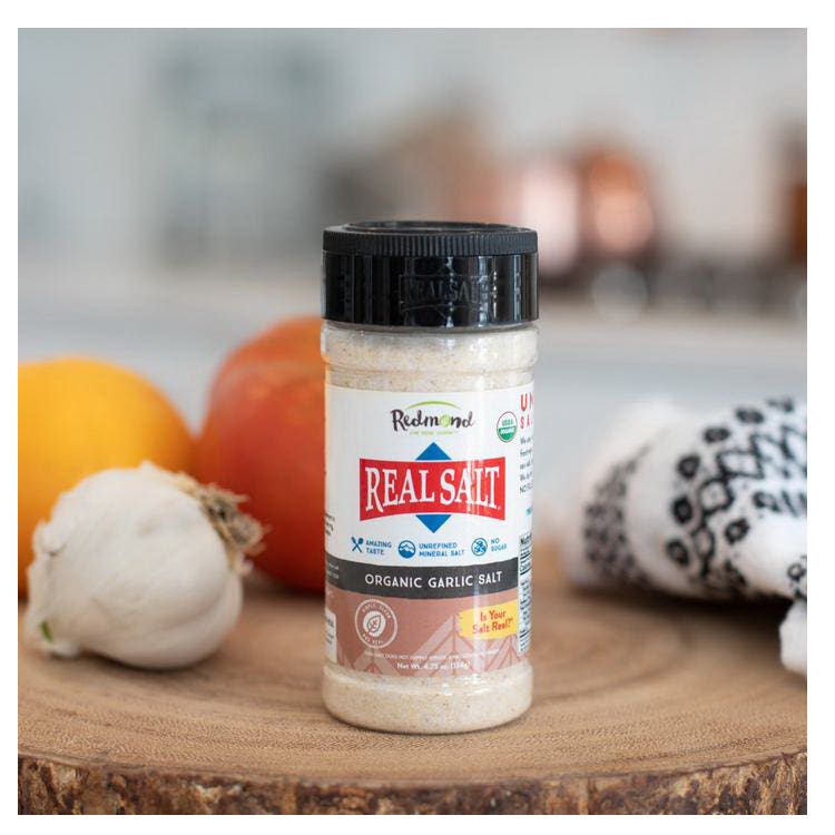 Real Salt Organic Garlic Salt, Hearty Garlic, 8.25 oz