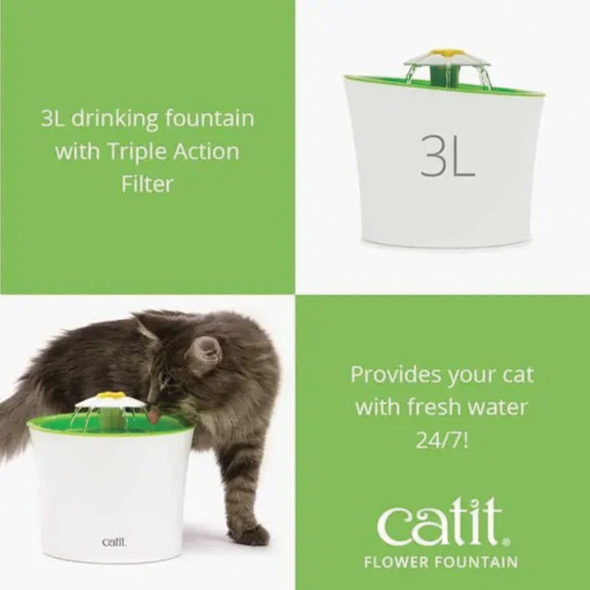 Catit Flower Fountain, 3 L Volume