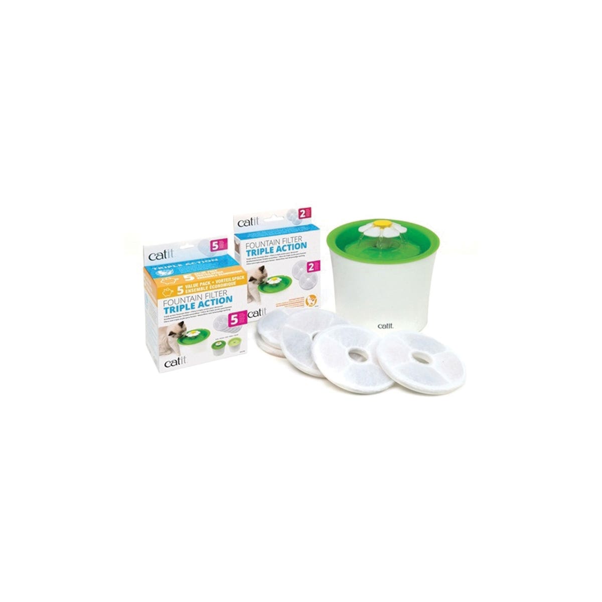 Catit Fountain Filter, For: Catit 43742W 2.0 Flower Fountain, 55600 3 L Design Cat Drinking Fountain