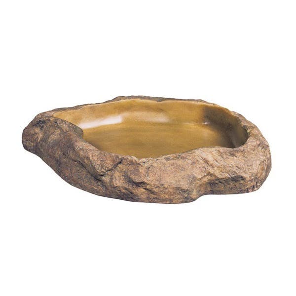 Exo Terra Rock Feeding Dish, Resin, Natural