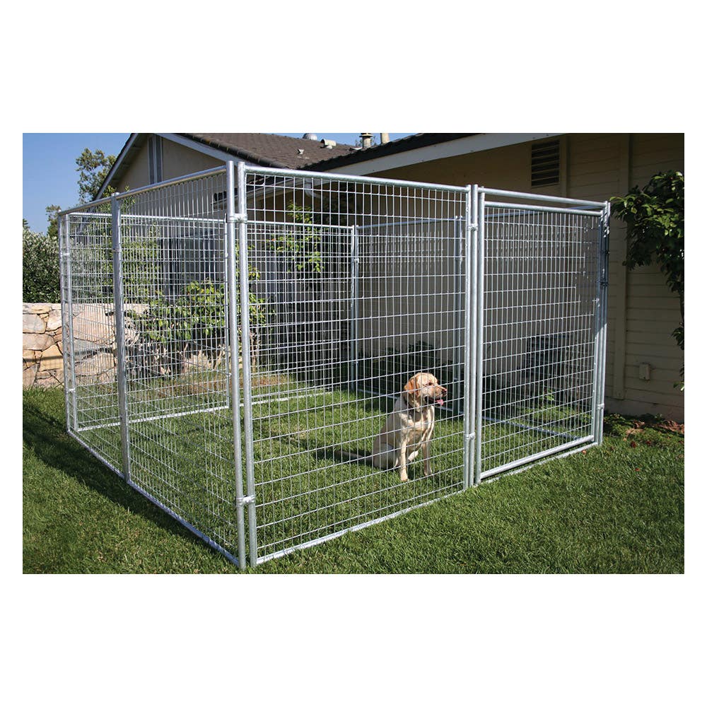 Rugged Ranch Durango DG510GVK Dog Kennel, 10 ft OAL, 5 ft OAW, 6 ft OAH, Galvanized/Metallic