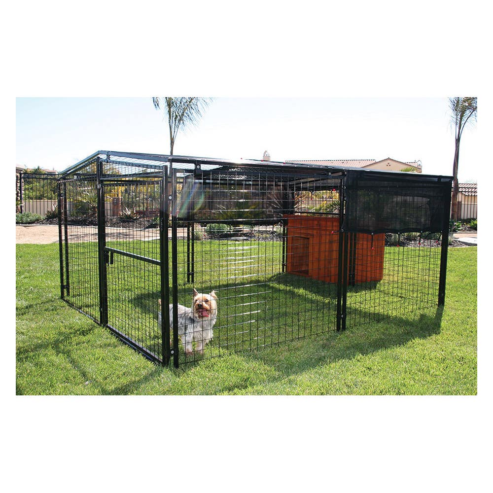 Rugged Ranch DGHSLG Dog House, 27 in OAL, 27 in OAW, 37-1/2 in OAH, Wood, Brown