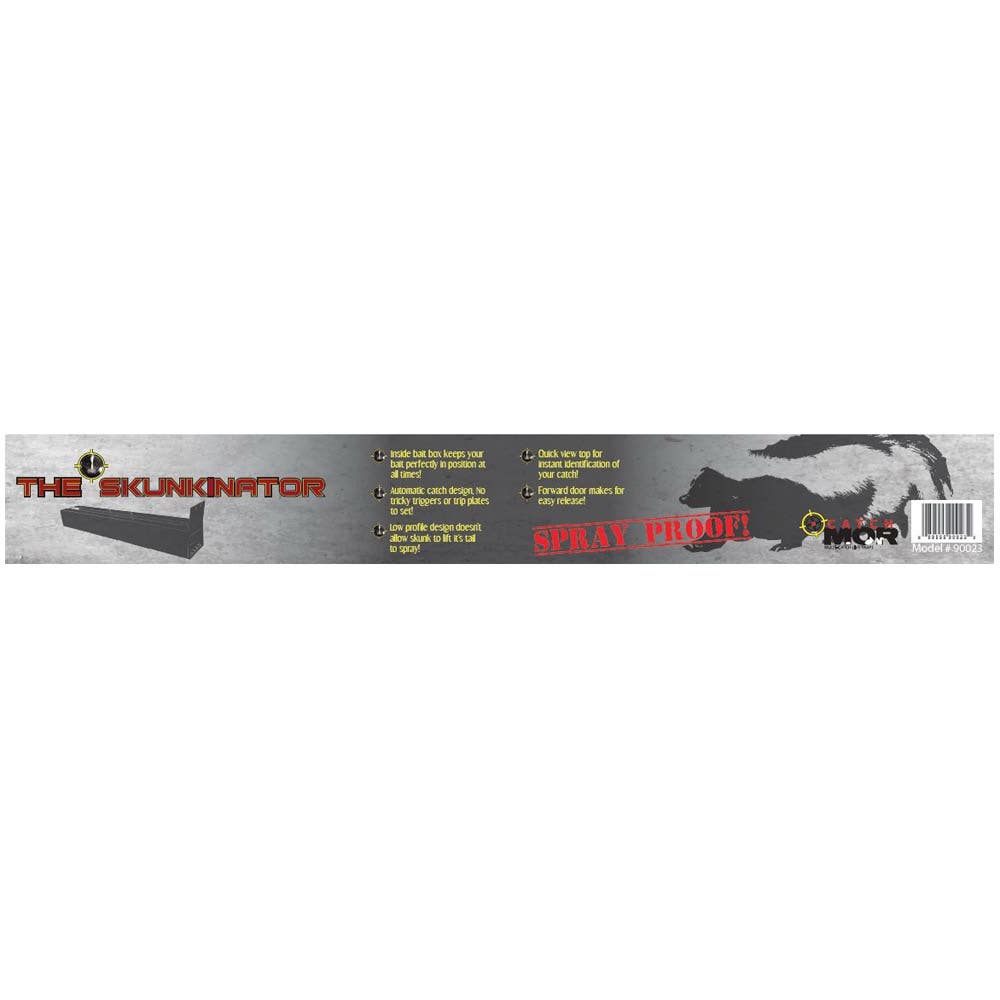 CatchMor Skunkinator Trap, 33 in L, 5-1/4 in W, 4 in H