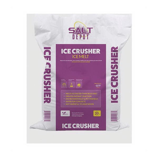 Salt Depot IC2000 Ice Melt, Crystalline, Purple, Slightly Aromatic, 2000 lb, Tote