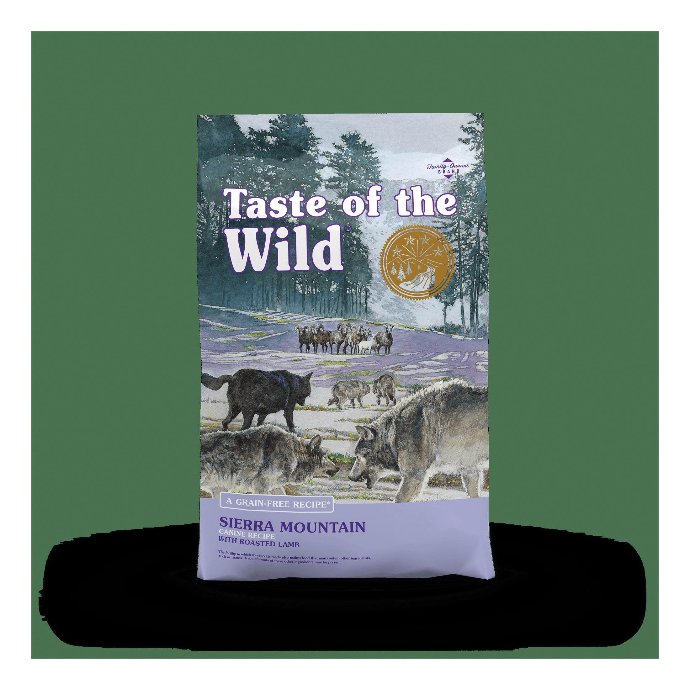 Taste of the Wild Sierra Mountain 21932 Dog Food, Dry, Egg, Roasted Lamb Flavor, 5 lb Bag