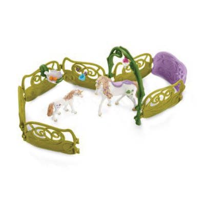 Schleich-S Glittering Flower House with Unicorns Playset, 55-Piece