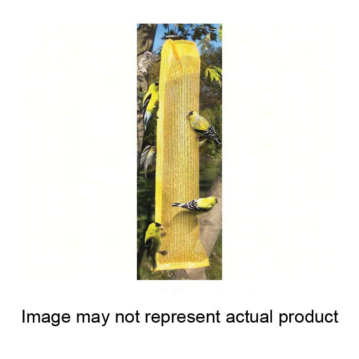 Songbird ESSENTIALS Bird Feeder, Thistle Sack, Nyjer Seed, Nylon, Yellow