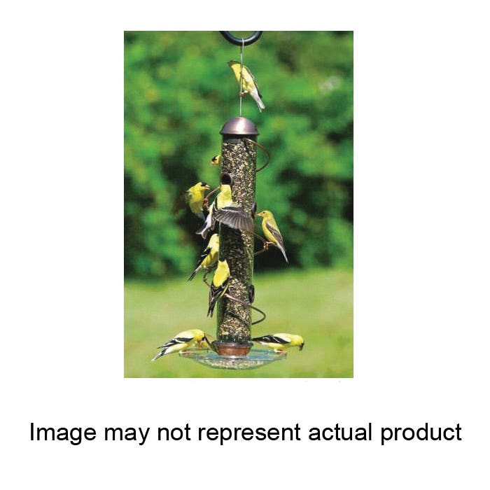 Songbird ESSENTIALS Bird Feeder, 18 in H, Spiral, 2.5 qt, Aluminum/Stainless Steel, Copper
