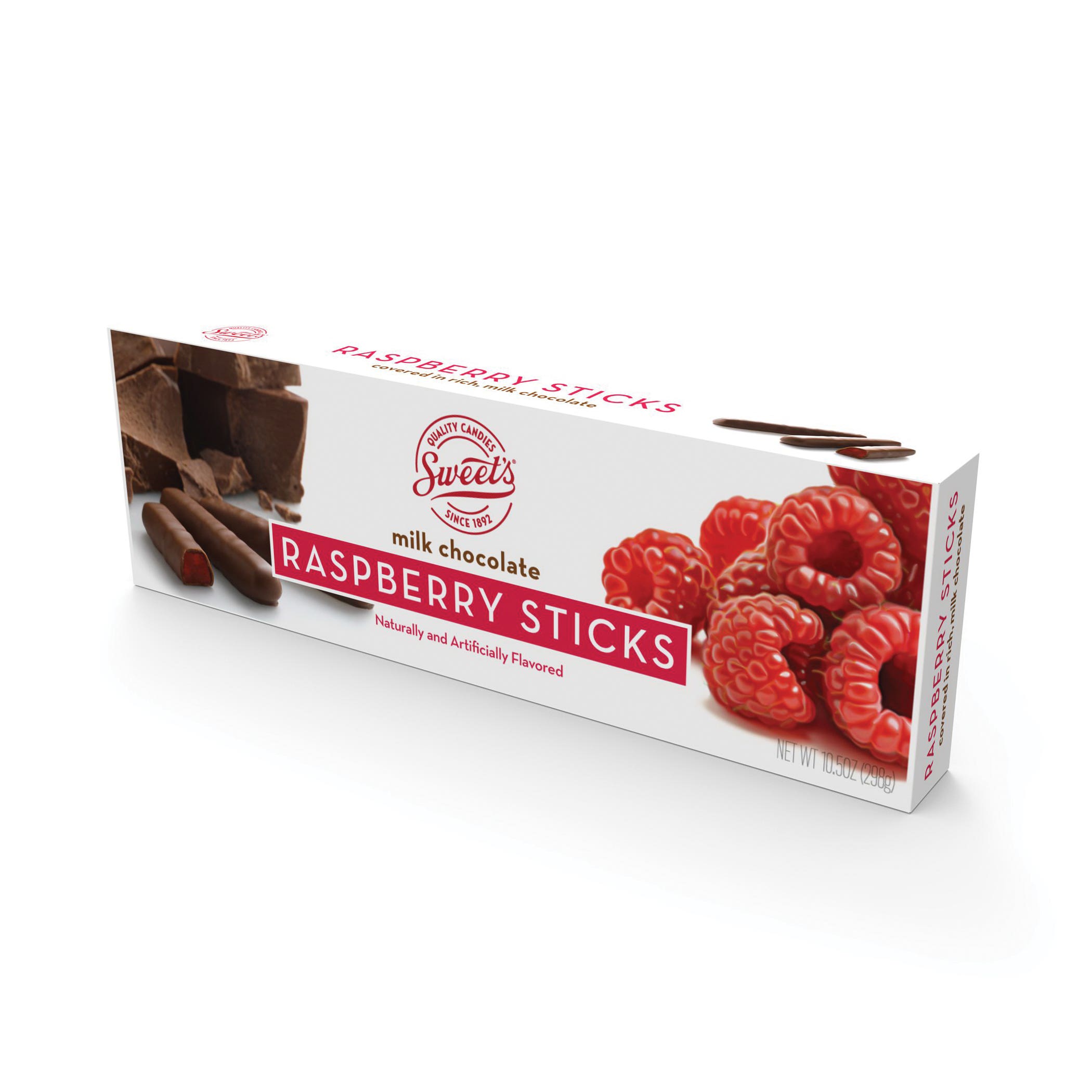 Sweet's Milk Chocolate, Stick, Raspberry Flavor, 10.5 oz Box