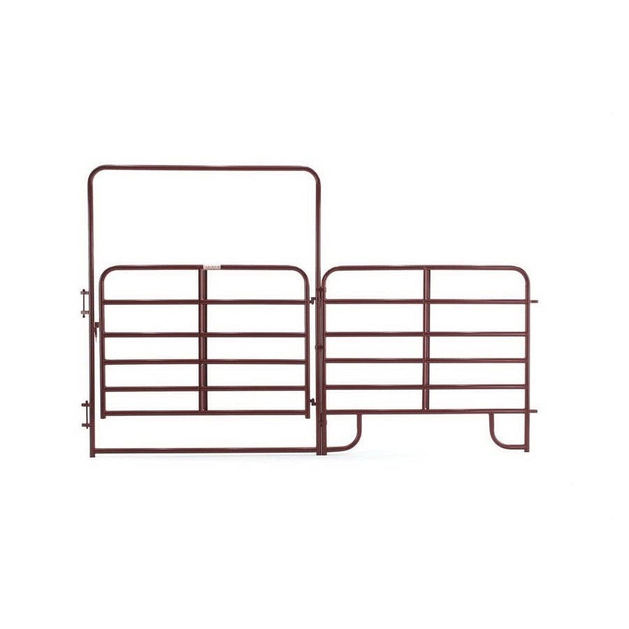 Tarter EWG84T Round Tube Walk?Thru Gate 4 ft × 8 ft Green Steel