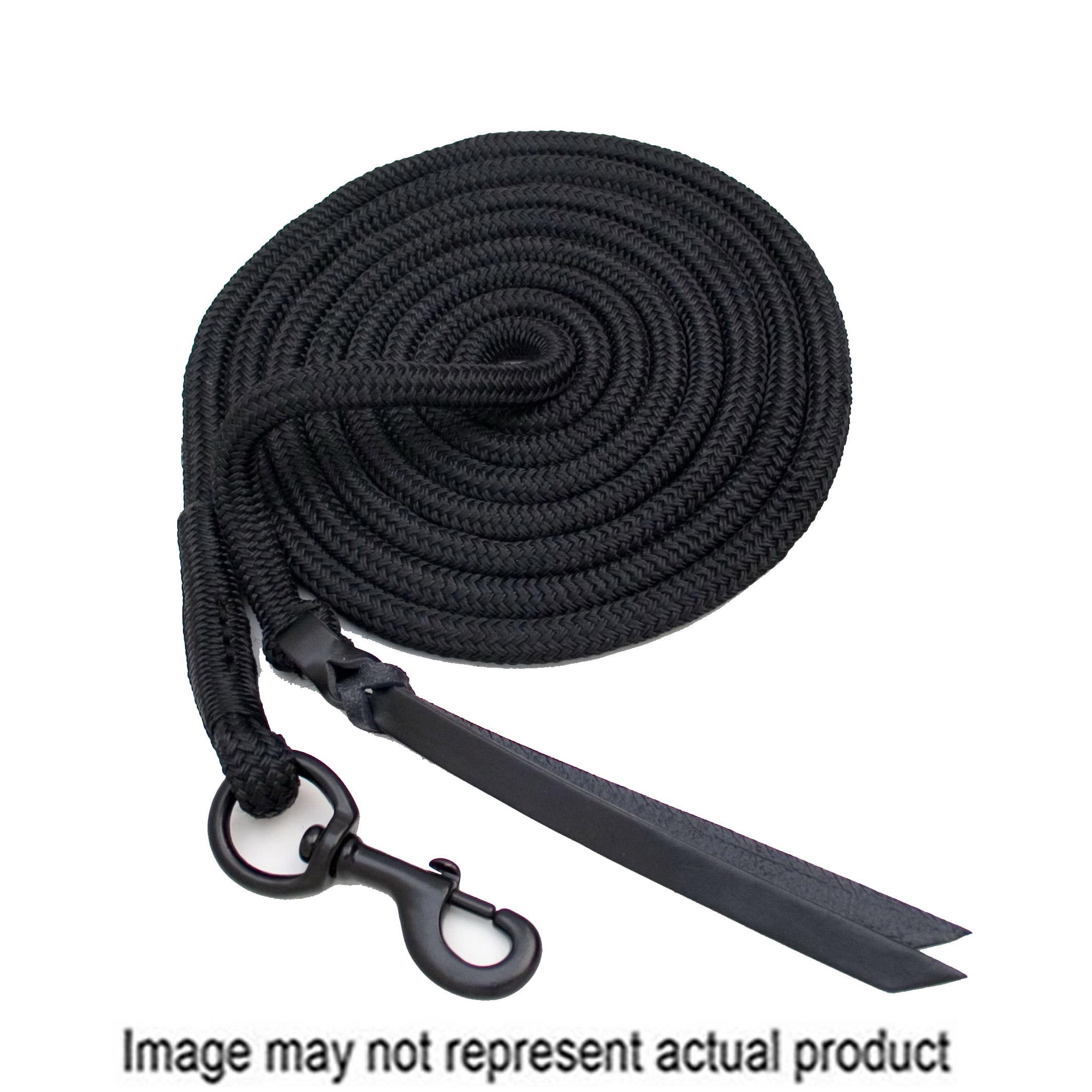 Blocker Lead Rope with Double Popper, 12 ft L, Fastening Method: Spring Snap, Black/Purple