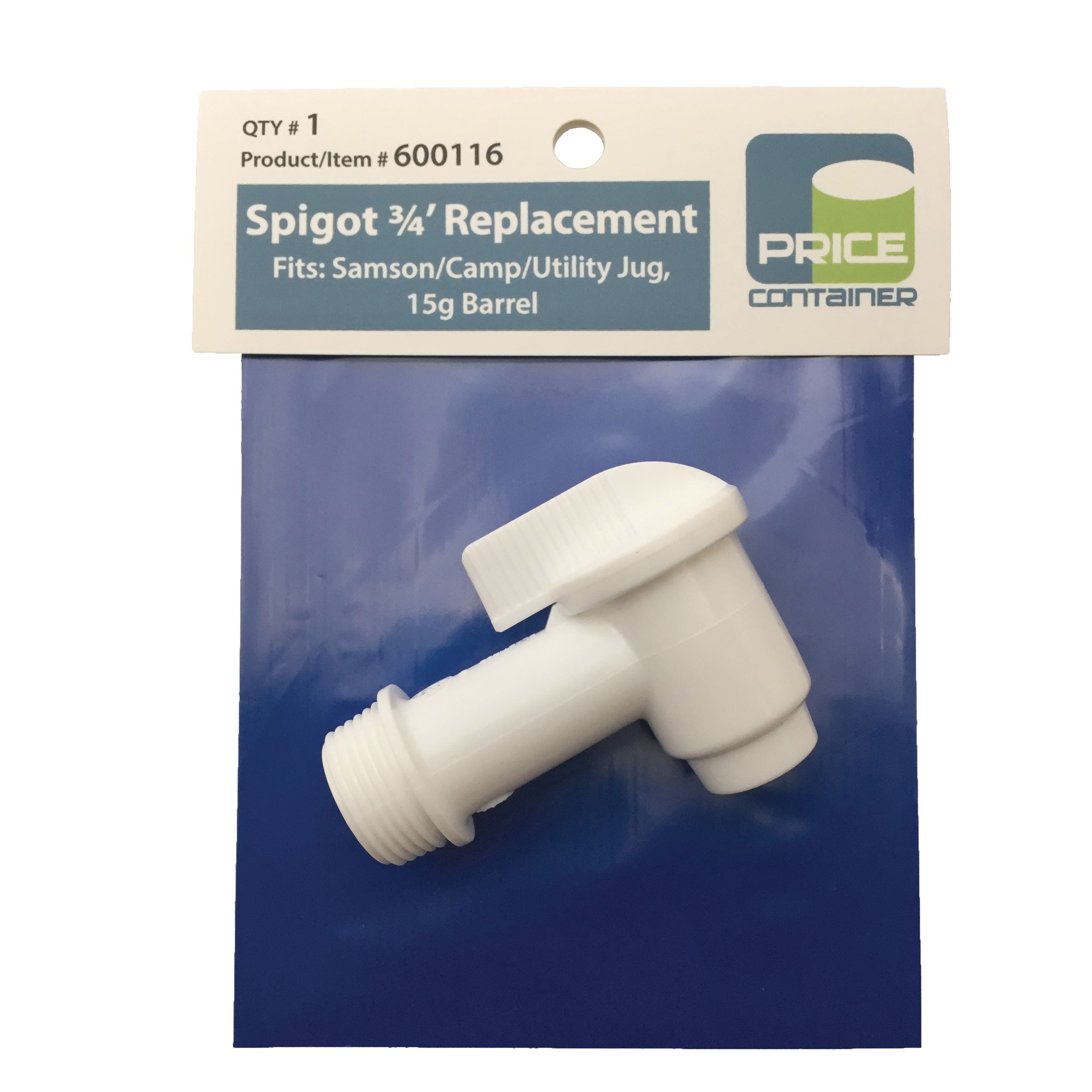 Price Container Replacement Spigot, 3/4 in Connection