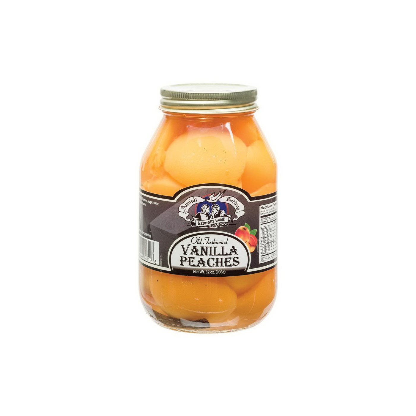Amish Wedding Peaches Vanilla, 32 oz Jar