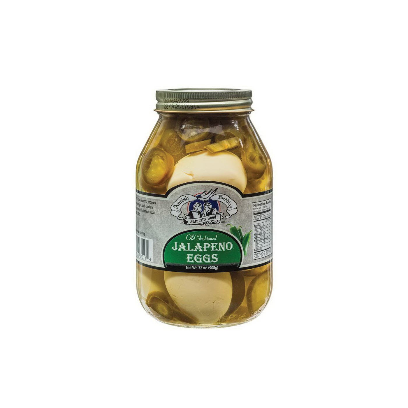 Amish Wedding Jalapeno Eggs 32 oz Jar