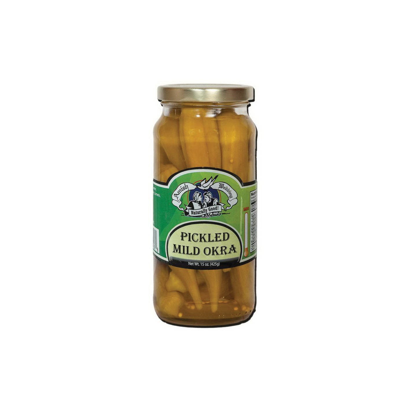 Amish Wedding Pickled Okra, 16 oz Jar