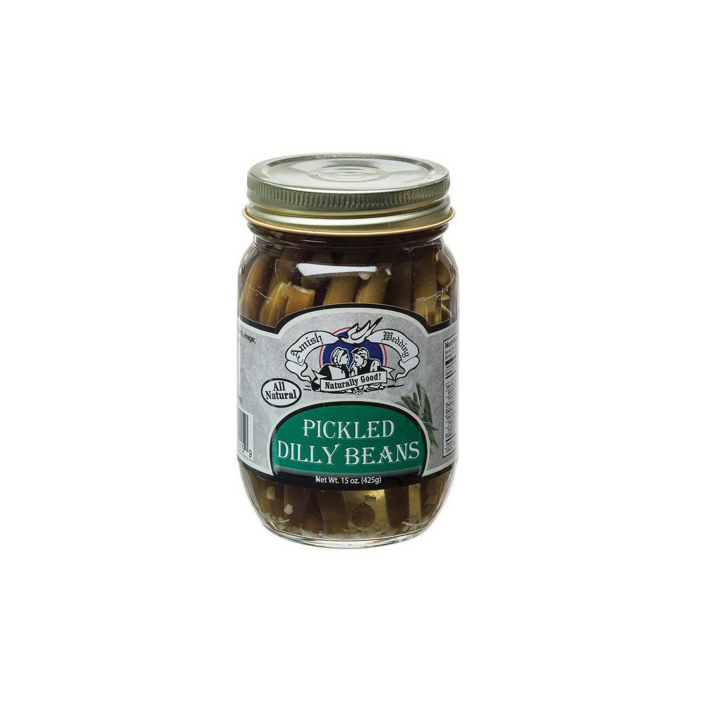 Amish Wedding Pickled Dilly Beans, 15 oz Jar