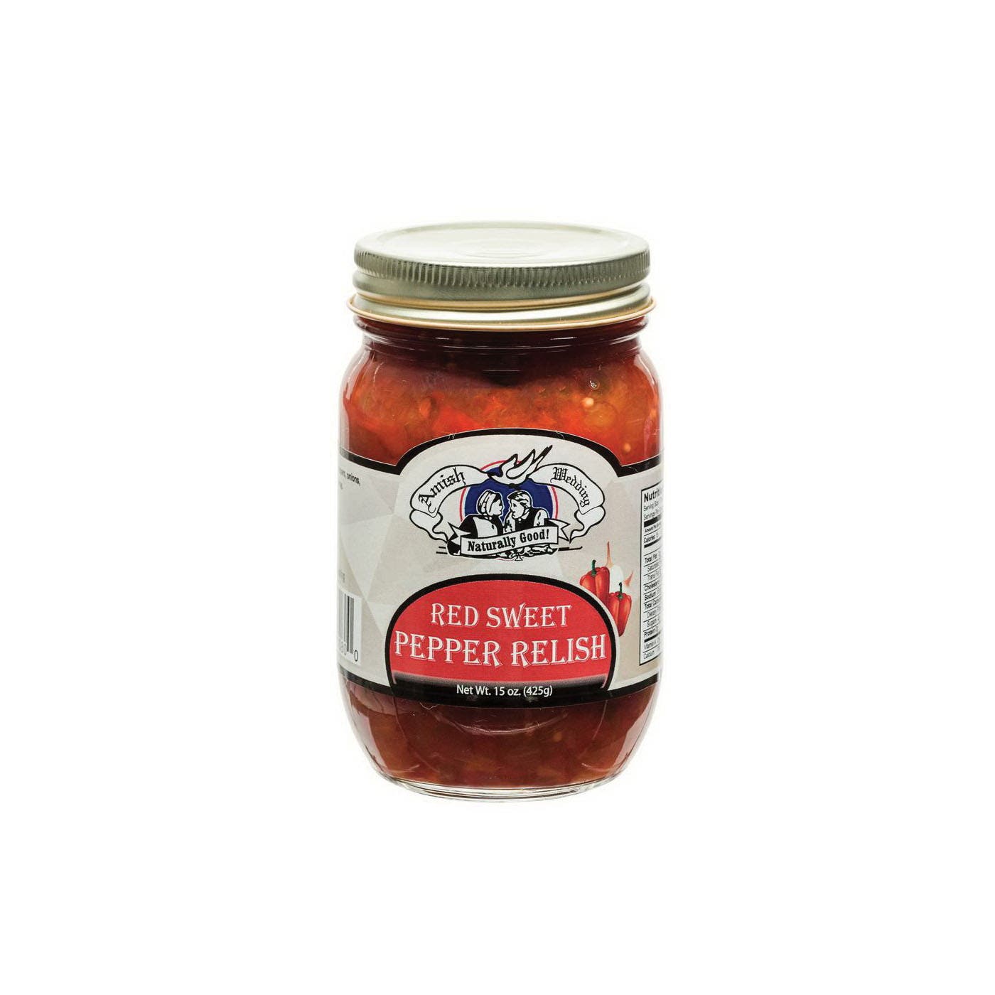Amish Wedding Red Sweet Pepper Relish, 15 oz Jar