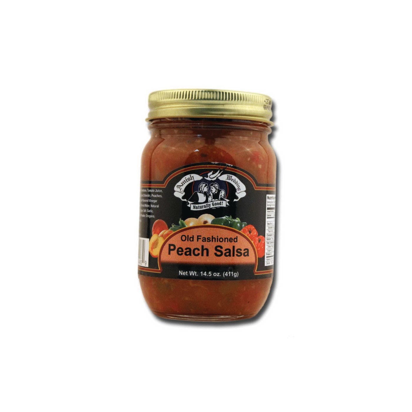 Amish Wedding Peach Salsa, 14.5 oz Jar