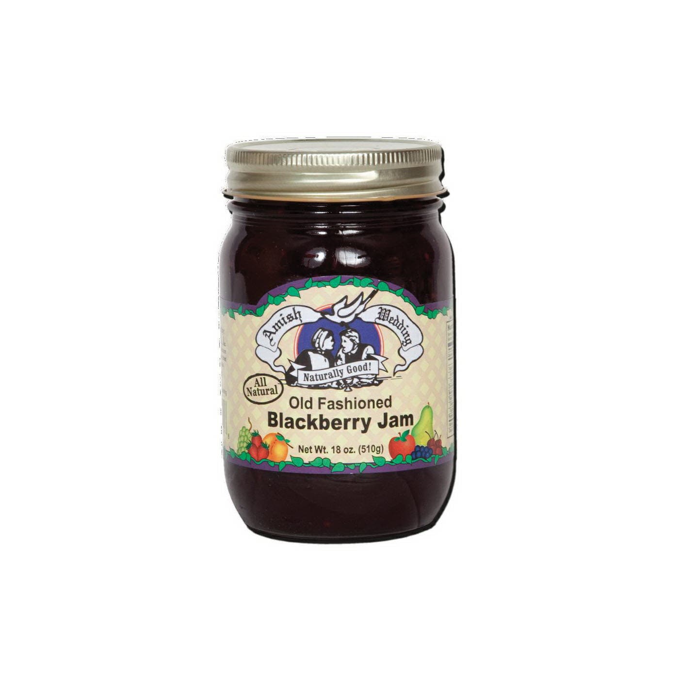 Amish Wedding Blackberry Jam, 18 oz Jar
