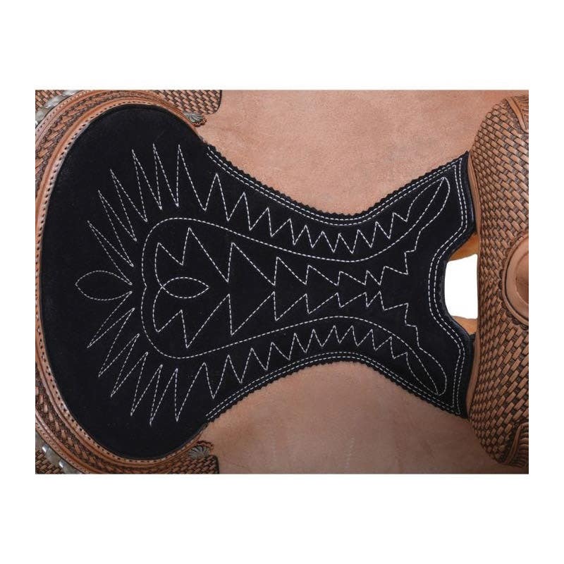 Circle Y Cheyenne Antique/Black Suede Saddle, 13In.